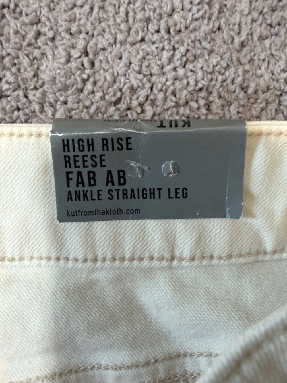 Kut from the Kloth Off-White Straight-Leg Jeans - Picture 9 of 10